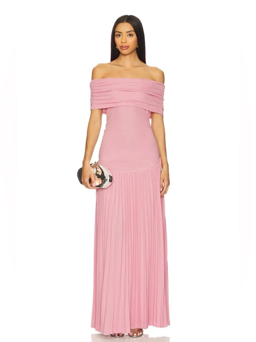 Lioness Off-the-Shoulder Pink Maxi Dress